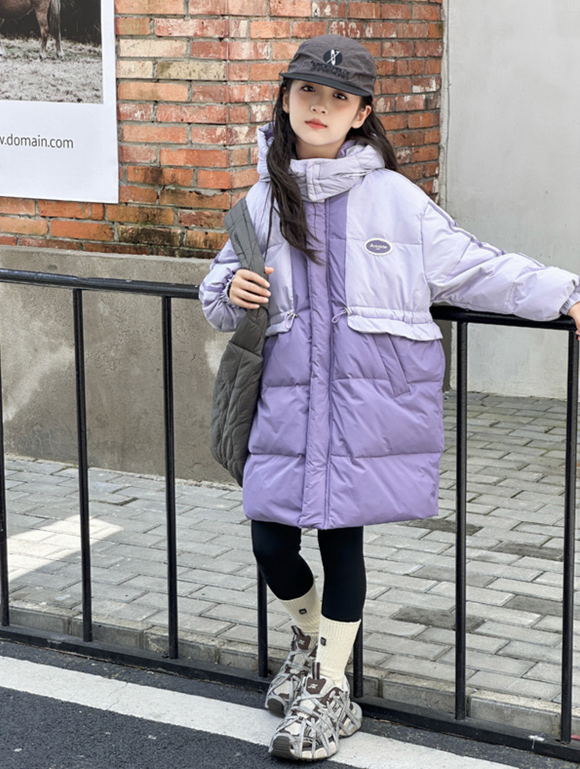 New color blocked children's down jackets for adults, girls, and boys